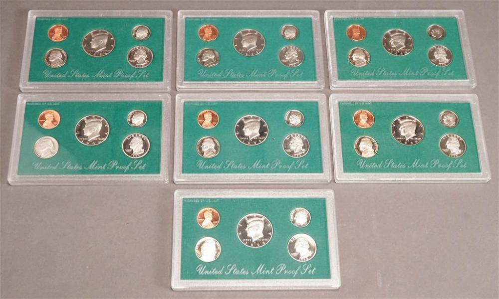 COLLECTION WITH SEVEN U.S. PROOF