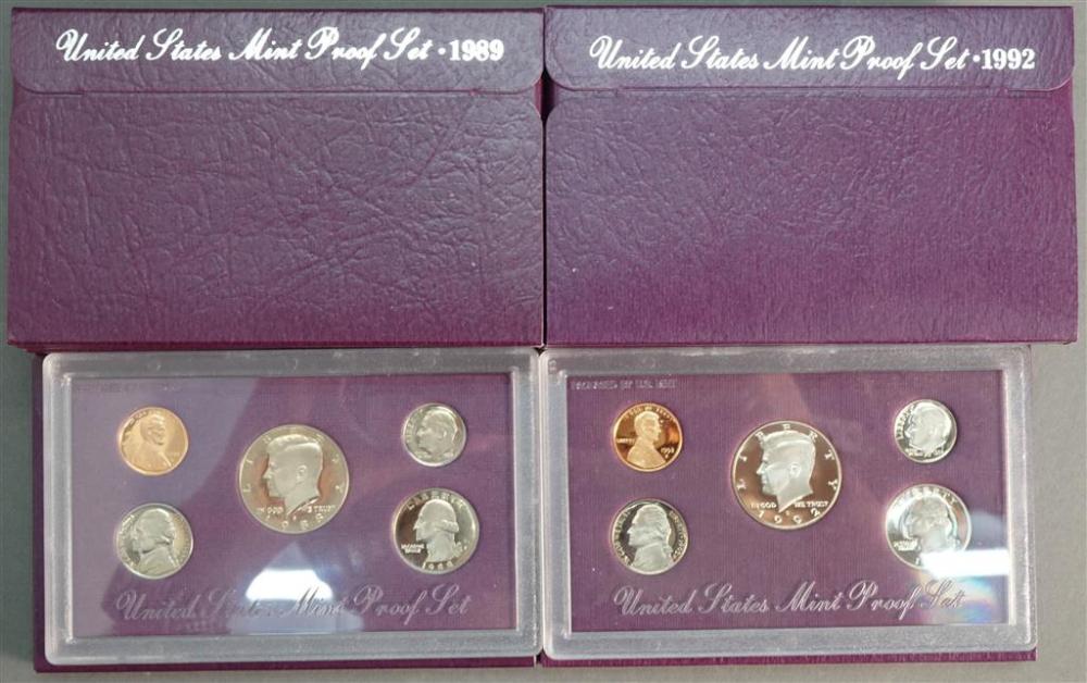 COLLECTION WITH 10 U.S. PROOF SETS (4-1988,