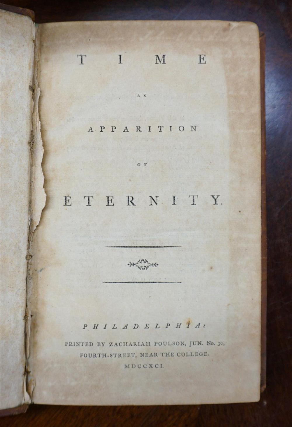 'TIME AN APPARITION OF ETERNITY',