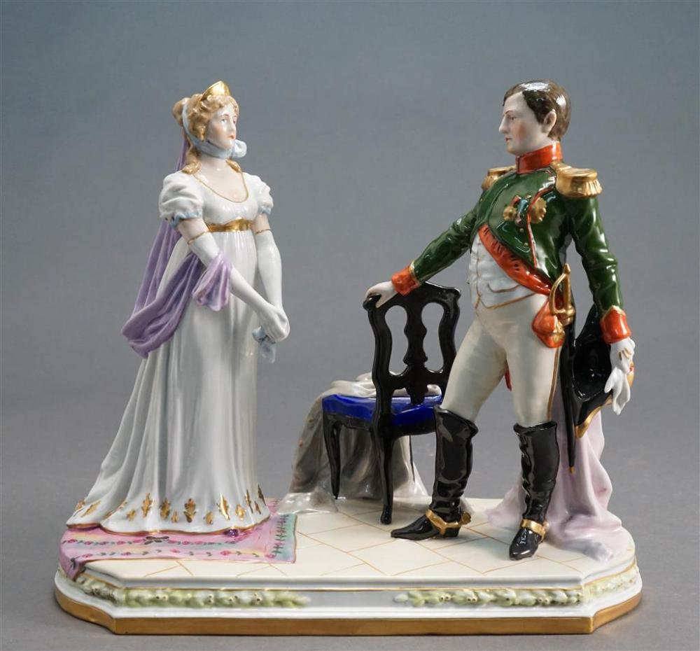 GERMAN PORCELAIN FIGURAL GROUP OF NAPOLEON