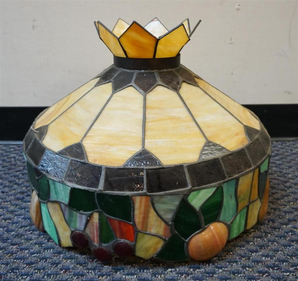 LEADED, STAINED AND CARAMEL GLASS