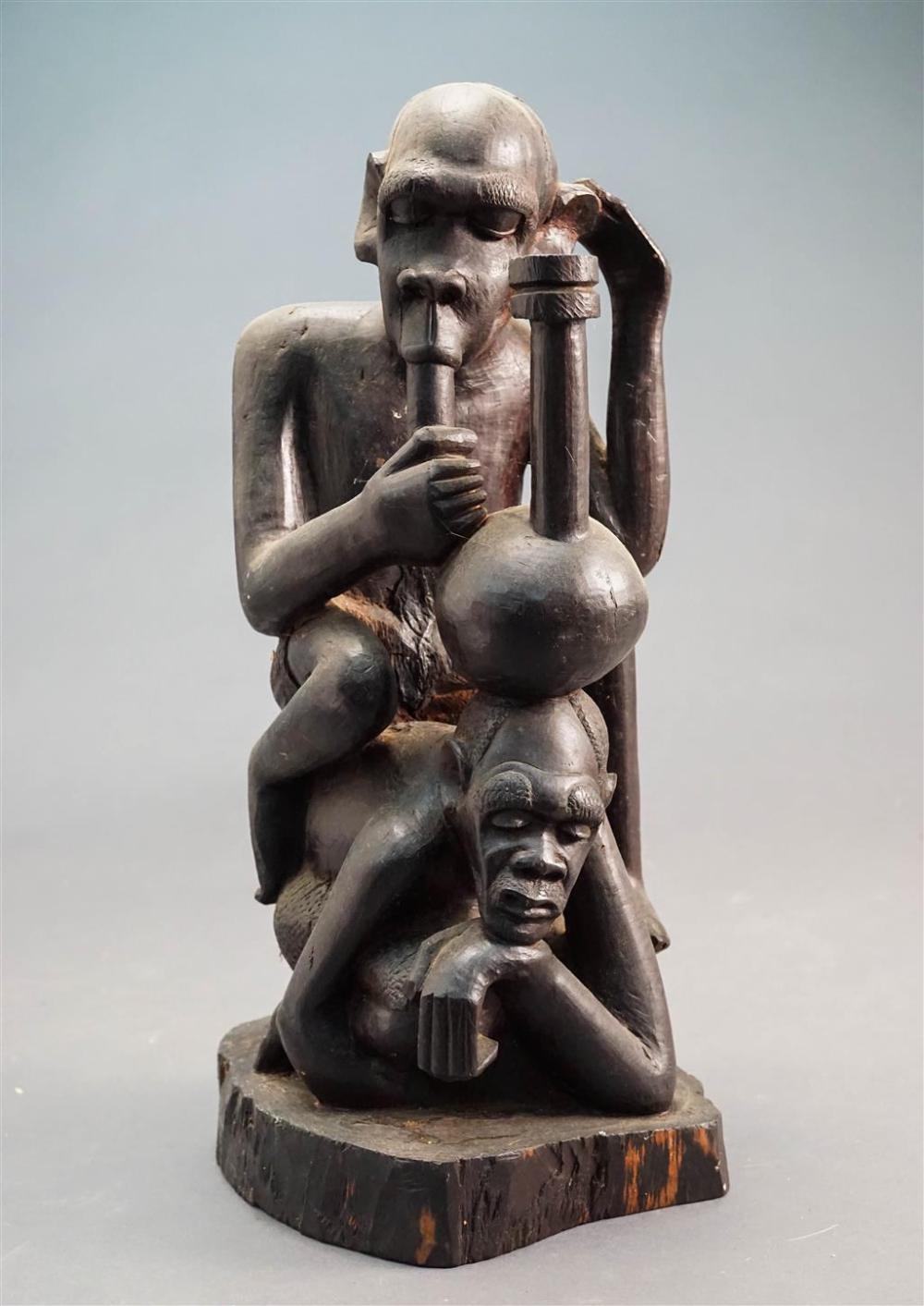 AFRICAN CARVED WOOD FIGURAL GROUP 3282e0