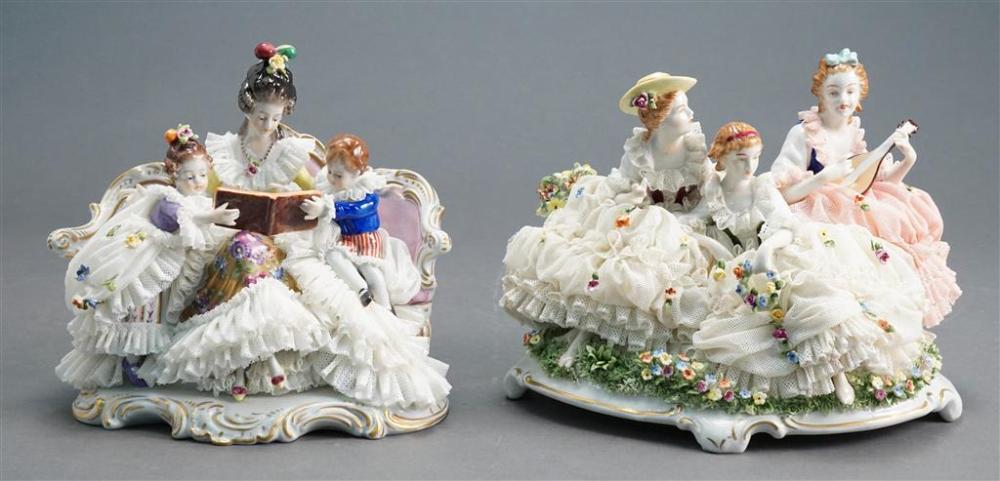 TWO UNTER WEISS BACH DRESDEN PORCELAIN 3282f6