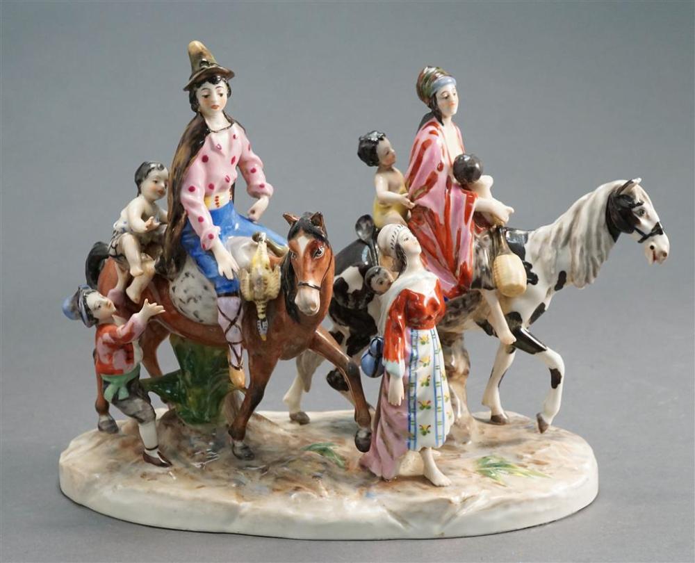 DRESDEN PORCELAIN FIGURAL GROUP 3282f9