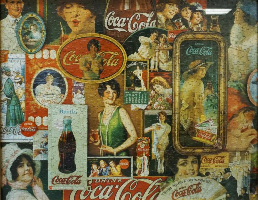 COCA COLA PUZZLE FRAMED 28 5 8 3282fd