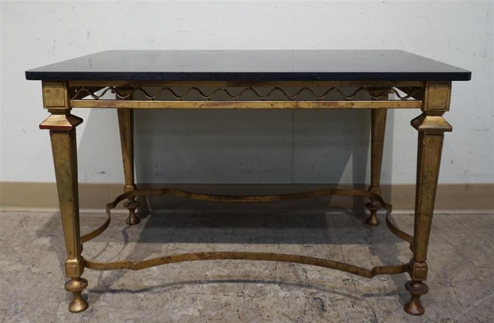 EMPIRE STYLE GILT METAL BASE GRANITE