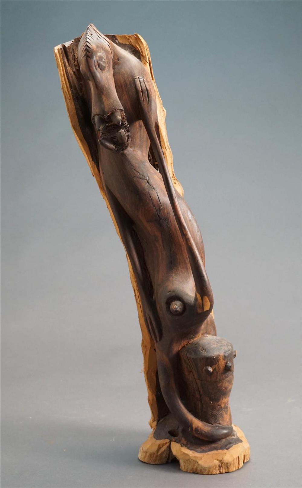 AFRICAN HARDWOOD CARVING OF MYTHOLOGICAL 328339