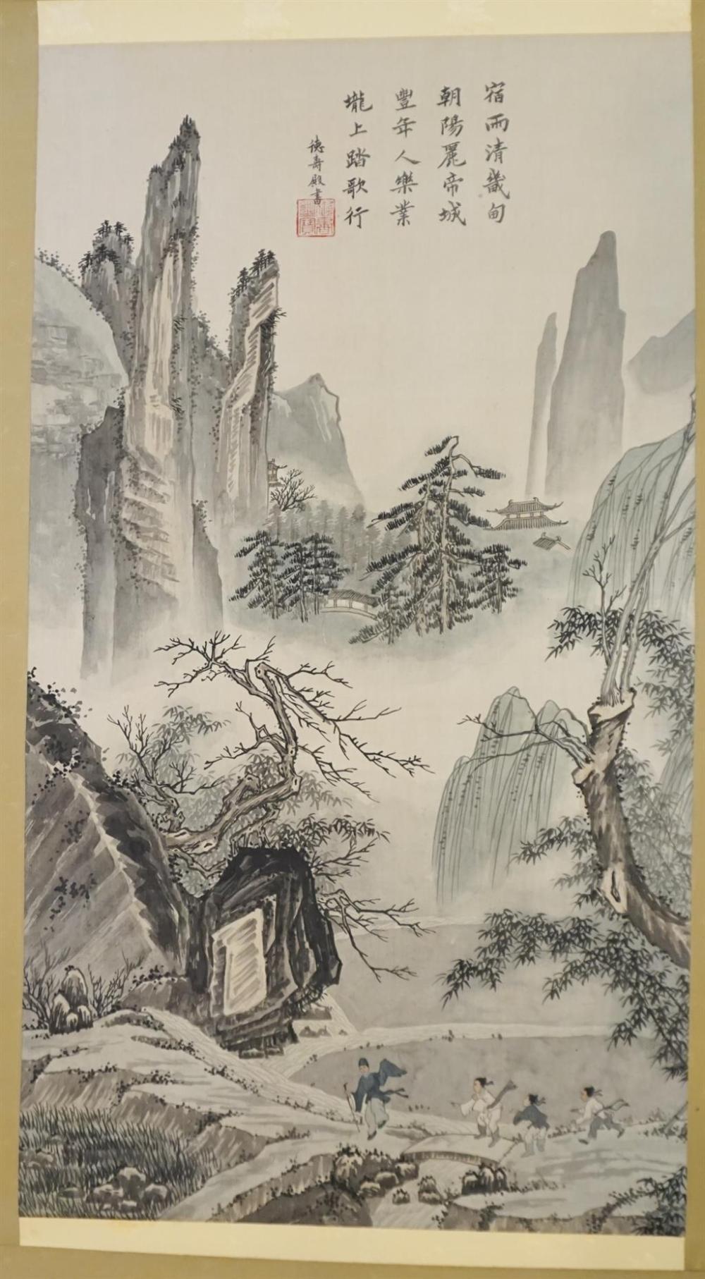 CHINESE HANGING SCROLL, MOUNTAIN