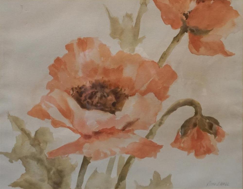 RUTH LOVELL, FLOWERS, WATERCOLOR,