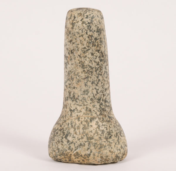 Bell pestle made of granite. 6 1/2.