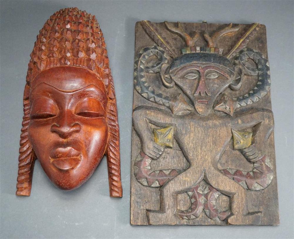 AFRICAN CARVED WOOD PLAQUE AND 3283fb
