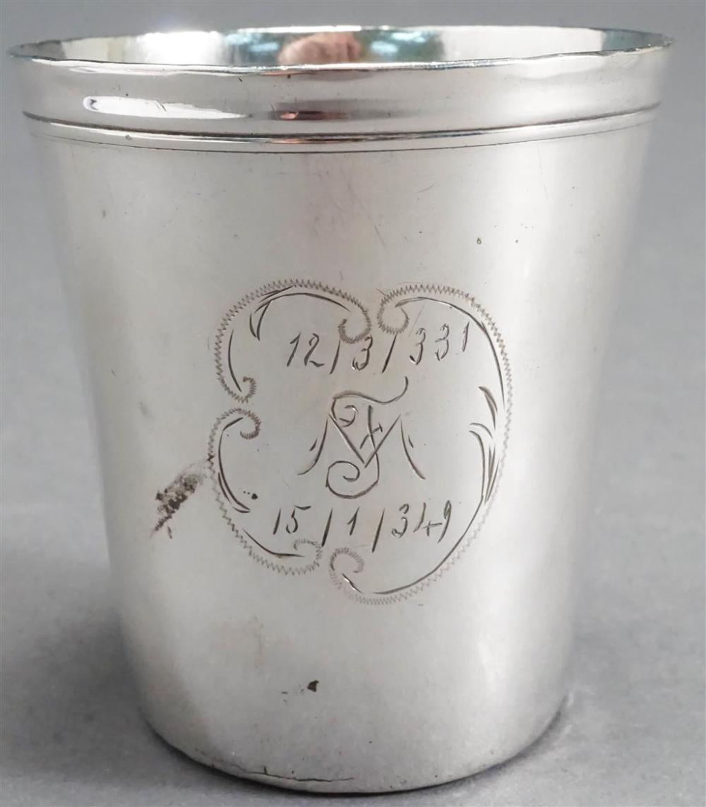 19TH CENTURY GREEK STERLING SILVER TUMBLER,