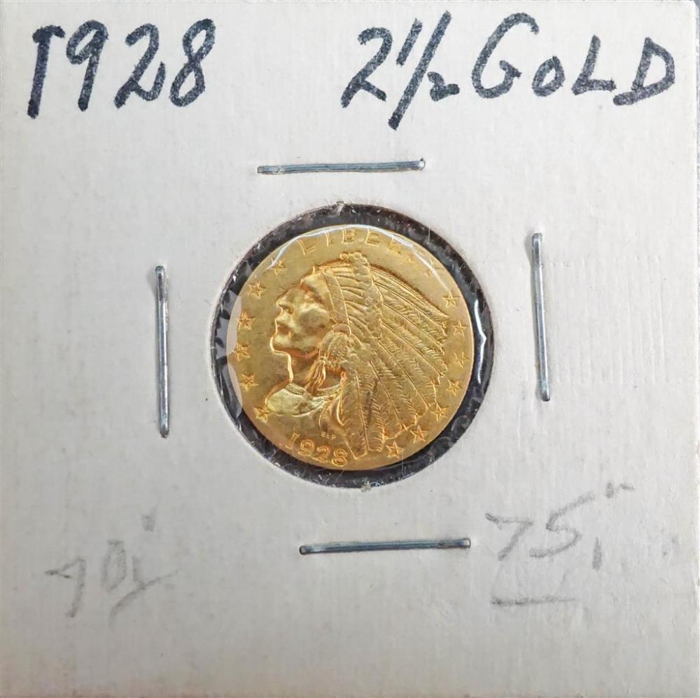 U.S. INDIAN HEAD 1928 2-1/2 DOLLAR