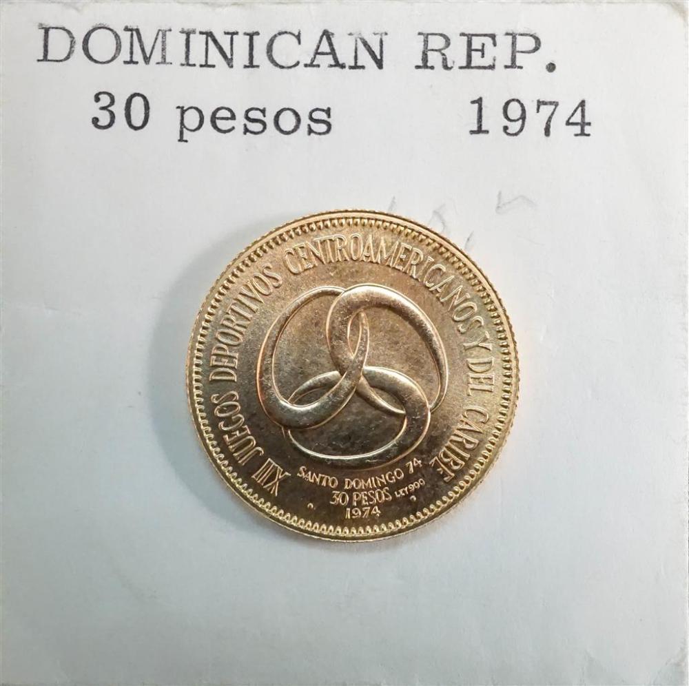 DOMINICAN REPUBLIC 1974 30 PESOS 328482