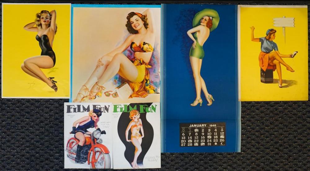 COLLECTION OF PIN-UP COLOR PRINTS,