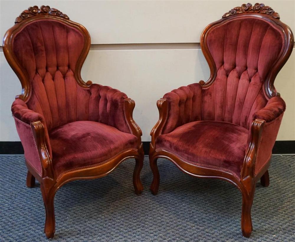 PAIR VICTORIAN ROCOCO STYLE CARVED 3284f3
