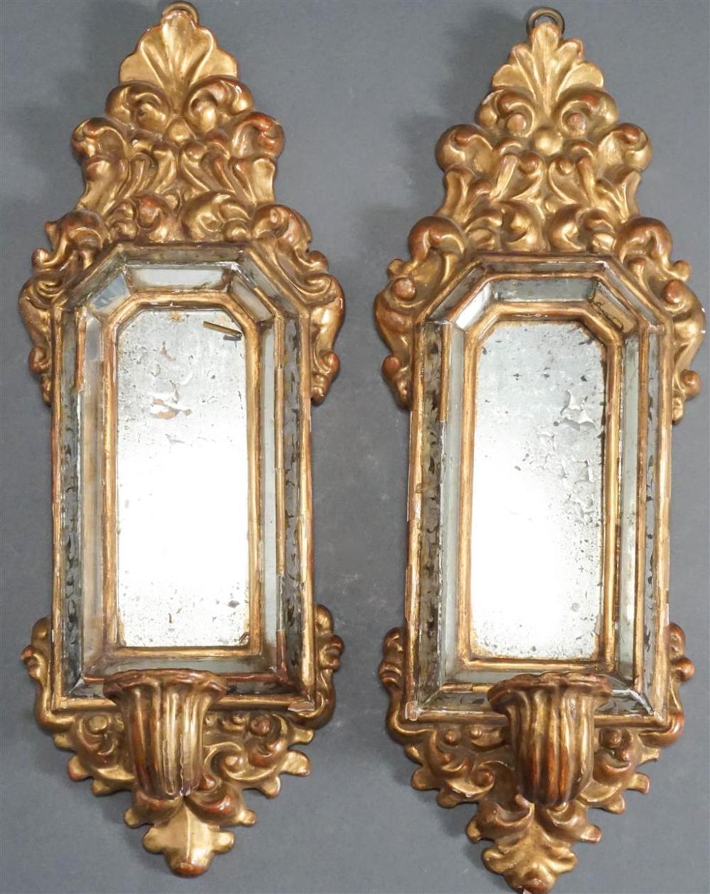 PAIR ITALIAN GILTWOOD MIRRORED 3285f7