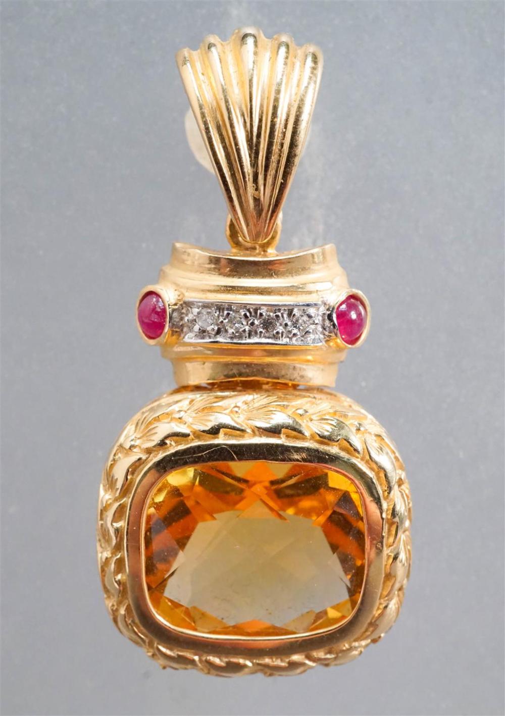 14-KARAT YELLOW-GOLD, CITRINE,