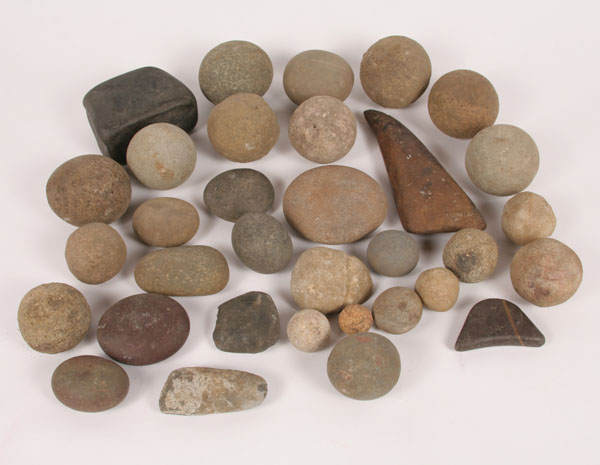 Game balls and miscellaneous stones;