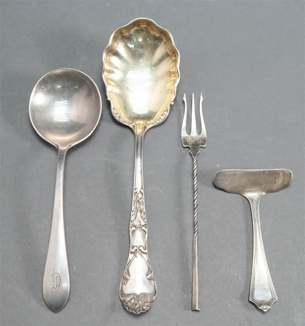 FOUR AMERICAN STERLING SILVER FLAT