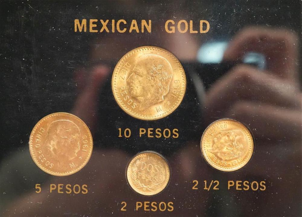 MEXICAN GOLD 4 COIN SET INCLUDING 3286a5