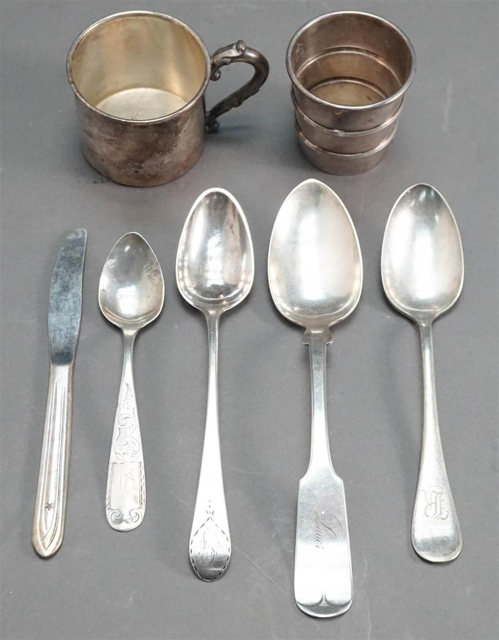 THREE COIN SILVER SPOONS 3 3 OZ  3286c6