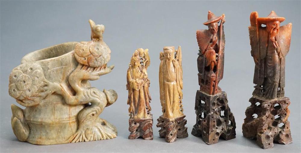 GROUP OF FOUR SOUTHEAST ASIAN SOAPSTONE 3286f9