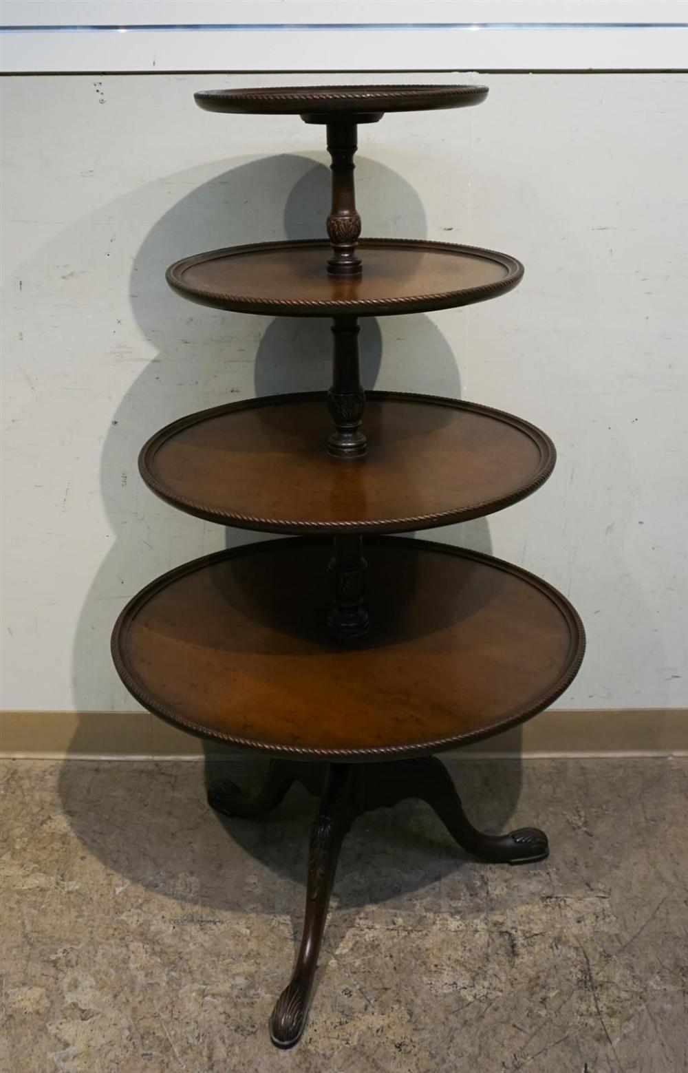 GEORGE III STYLE MAHOGANY FOUR-TIER