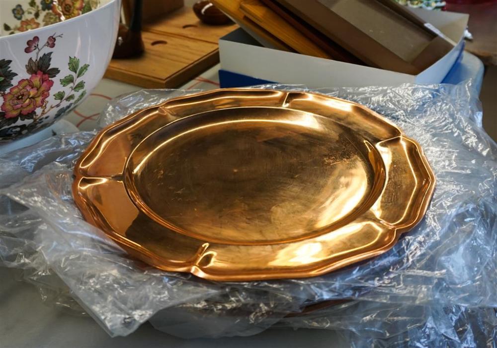 TWELVE COPPER SERVICE PLATESTwelve