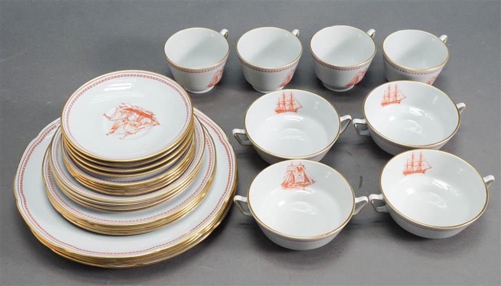 SPODE TRADE WINDS RED 28 PIECE 32878a