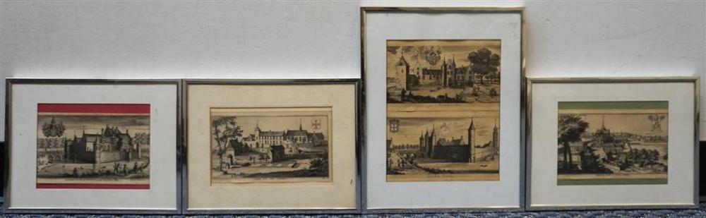 SET OF FOUR DUTCH ENGRAVINGS OF