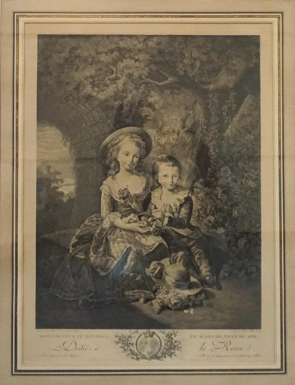 DEDIE A LA REINE, ENGRAVING, FRAMEDDedie