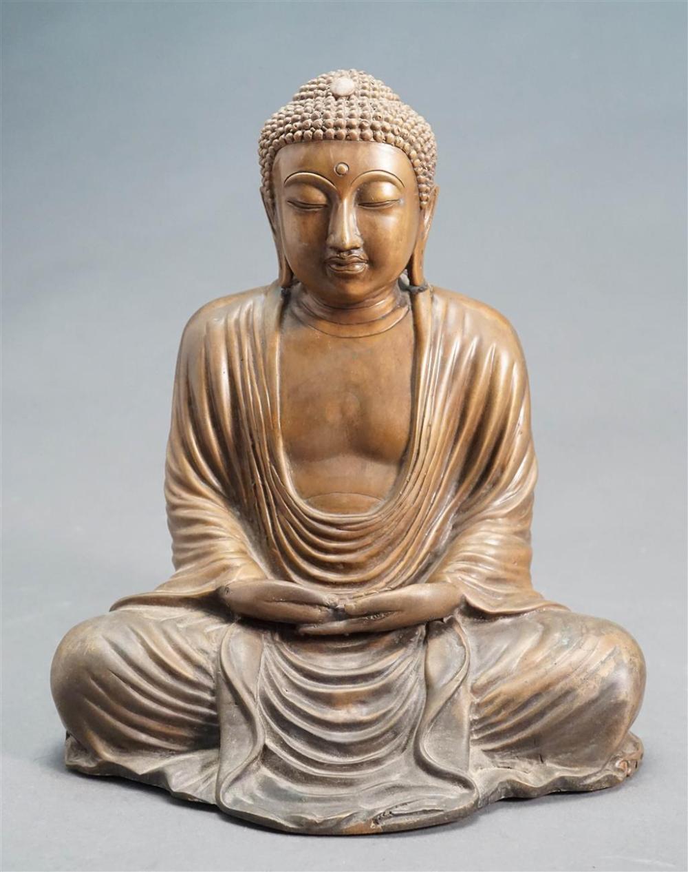 JAPANESE CAST BRONZE SEATED BUDDHA  328867