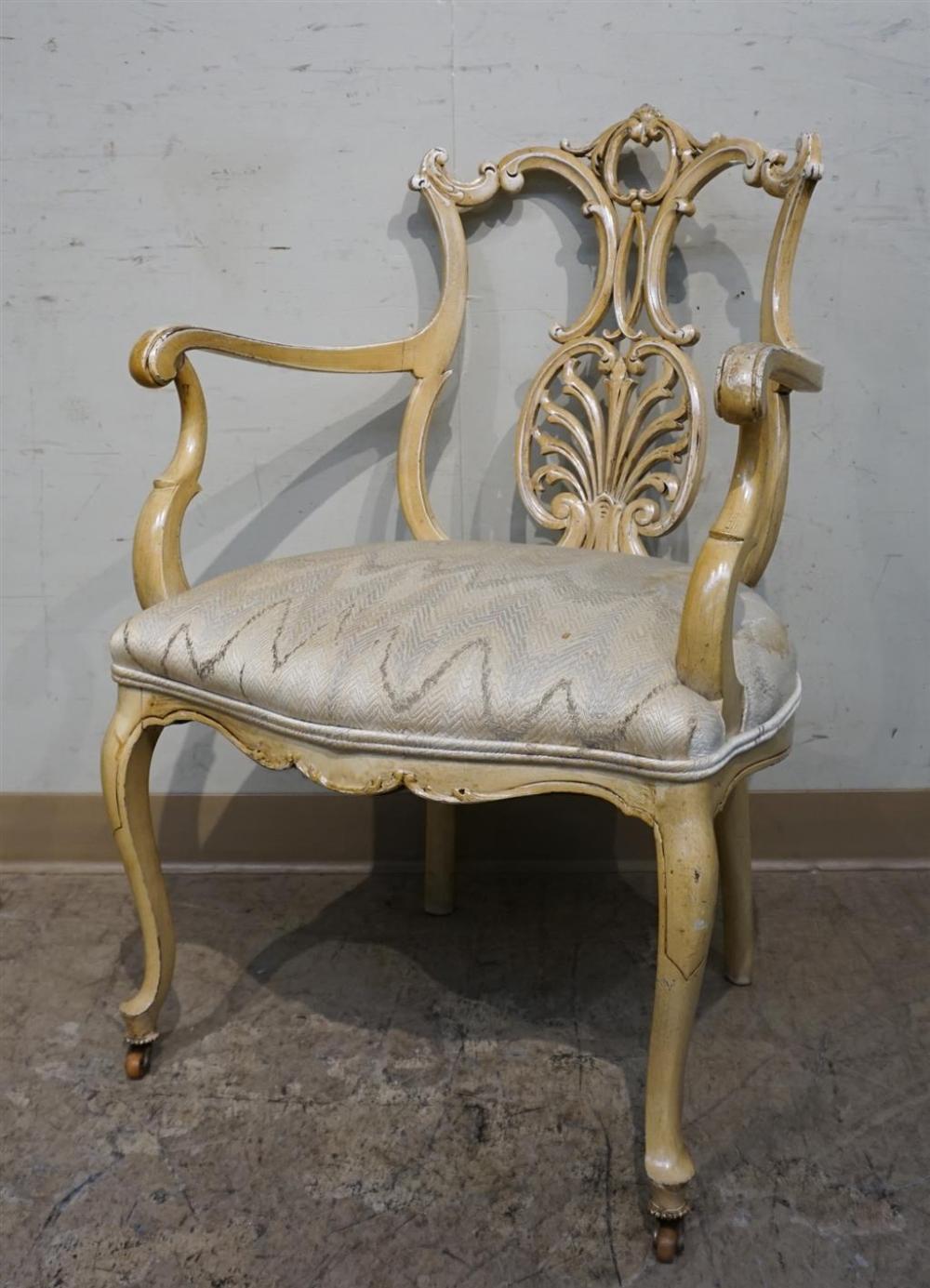 ROCOCO STYLE CREAM ENAMEL PAINTED 32887a