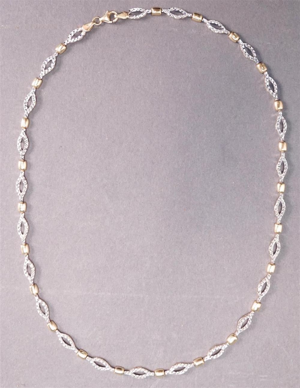 14-KARAT YELLOW-WHITE GOLD NECKLACE,