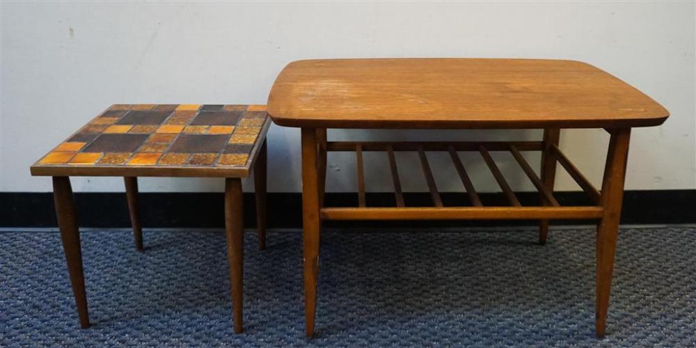 TWO MID-CENTURY MODERN SIDE TABLES,