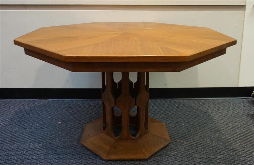 CONTEMPORARY WALNUT VENEERED OCTAGONAL 32896c