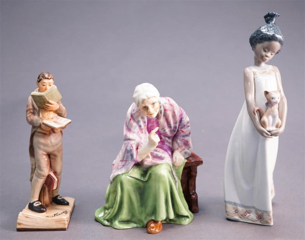 THREE PORCELAIN FIGURINESThree