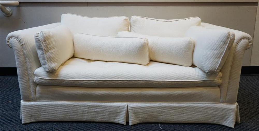 CONTEMPORARY WHITE UPHOLSTERED