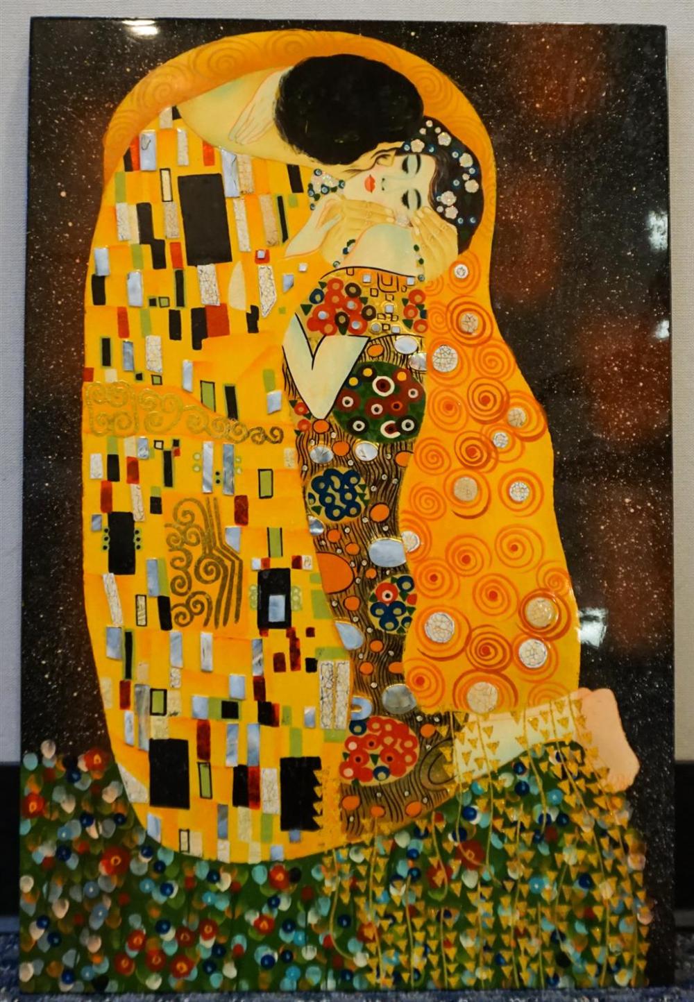 AFTER GUSTAV KLIMT, THE KISS, LACQUERED