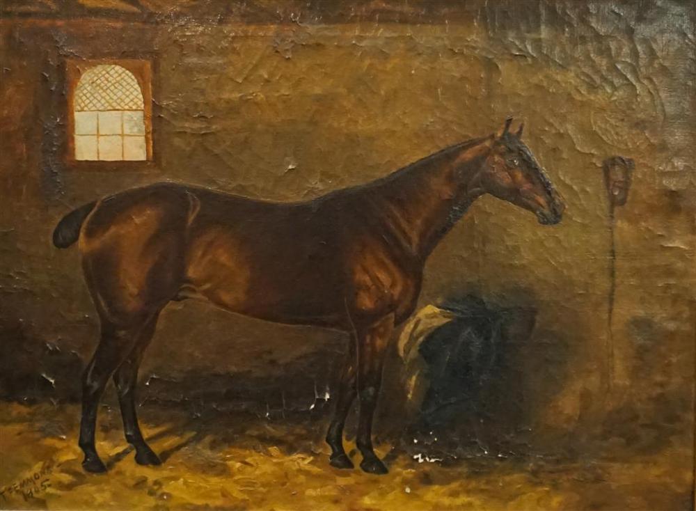 T. F. EMMONS, BAY HORSE, OIL ON