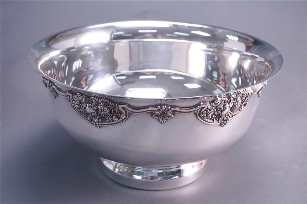 WALLACE SILVER PLATE PUNCH BOWL,