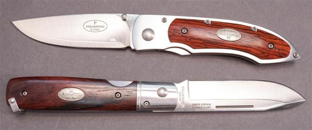 TWO FALLKNIVEN FOLDING POCKET KNIVES,