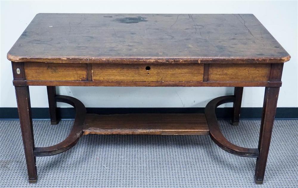 WALNUT LIBRARY TABLE, H: 31, W: