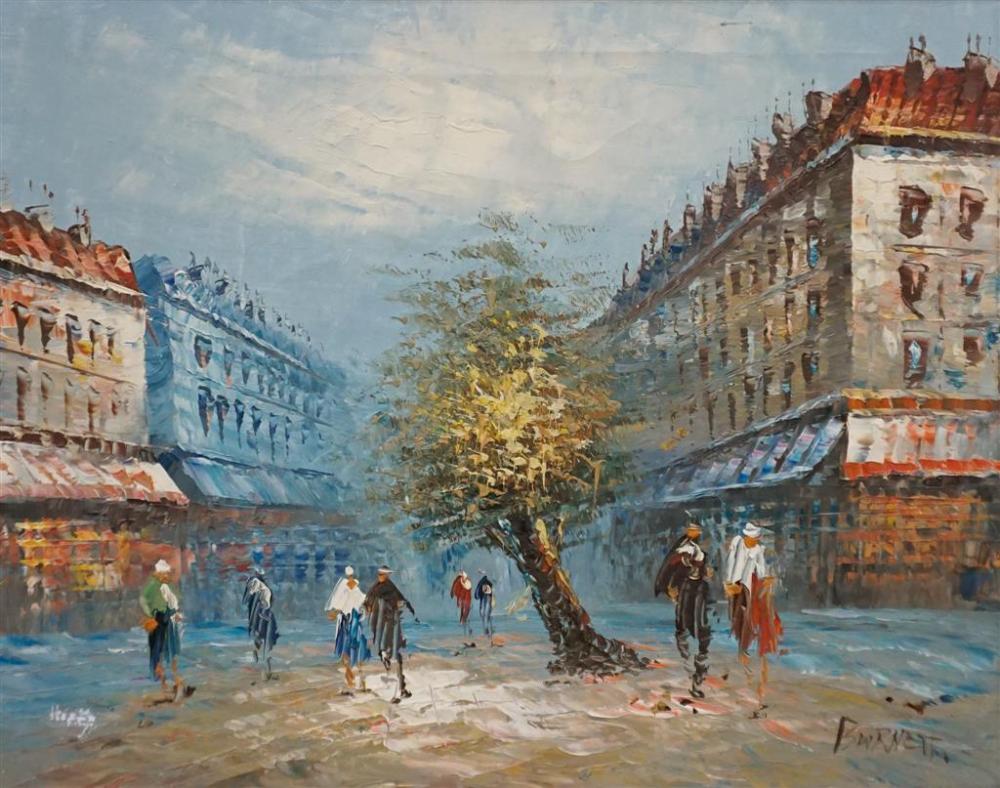 BURNETT PARISIAN CITY SCENE OIL 328b71