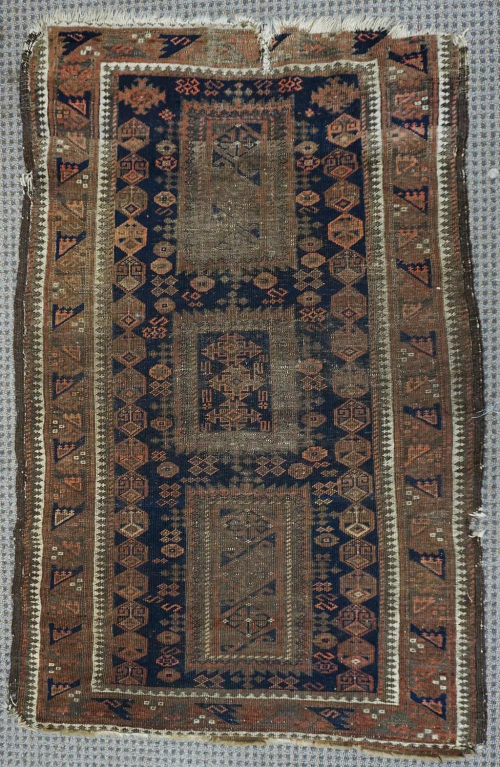 BELOUCHISTAN RUG AS IS AND CONVERTED 328b74