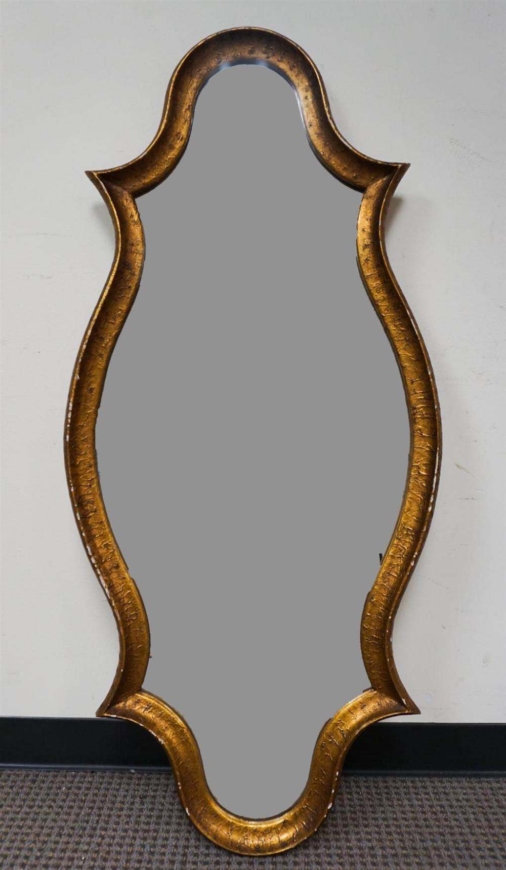 GILT DECORATED FRAME MIRROR, 49-1/2