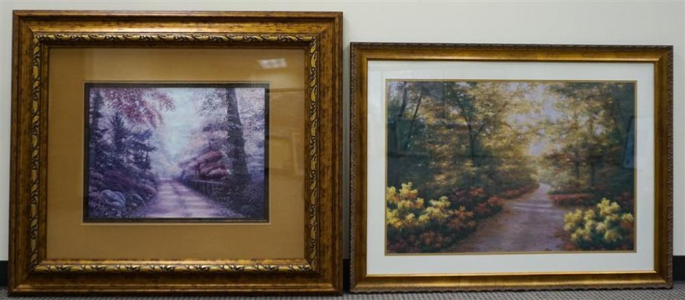 TWO COLOR PRINTS EACH A FOREST 328b96
