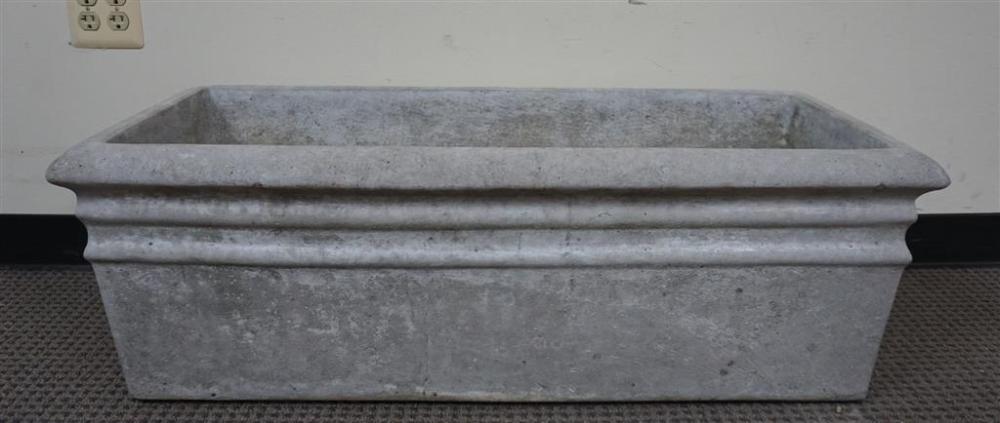 CAST CEMENT RECTANGULAR JARDINIERE,