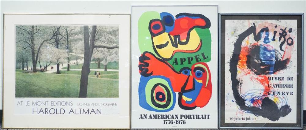 THREE MUSEUM GALLERY POSTERS OF